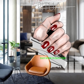 Decal dán kính cao cấp 3d trong suốt cho nails se148