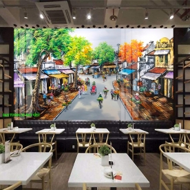 Tranh dán tường 3d phố cổ n2003-270