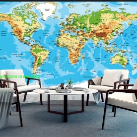 Tranh dán tường 3d bản đồ n2003-282