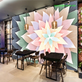Tranh dán tường cho quán cafe fm598