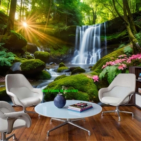 Tranh dán tường thác nước 3d n2003-277