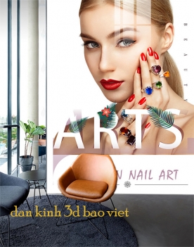 Decal dán kính cao cấp cho tiệm nails spa nails073