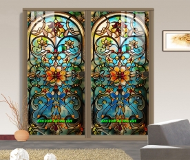 Tranh dán kính 3d 2 mặt cổ điển k610