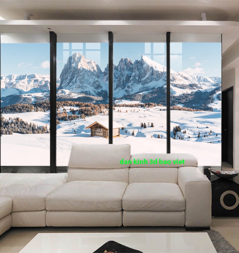 Tranh dán kính 3d 2 mặt phong cảnh n2005-335