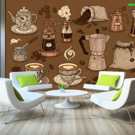 Tranh dán tường cho quán cafe n2005-344