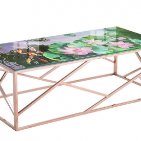 3d glass decal for glass table top sek421