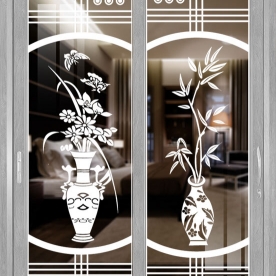 3d glass art decal glass053