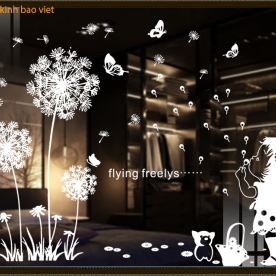 White glass decal glasses043