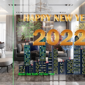High-end New Year's glass decals se069