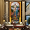 Double-sided catholic glass painting k418