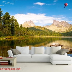 River and mountain wall mural me364