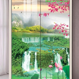 Tranh dán kính 3d 2 mặt k573