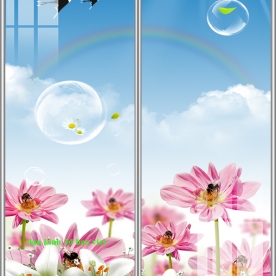 Tranh dán kính 3D 2 mặt K576