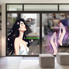 Decal dán kính cao cấp cho nails spa se193