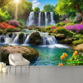 Tranh dán tường phong cảnh thác nước n2004-540