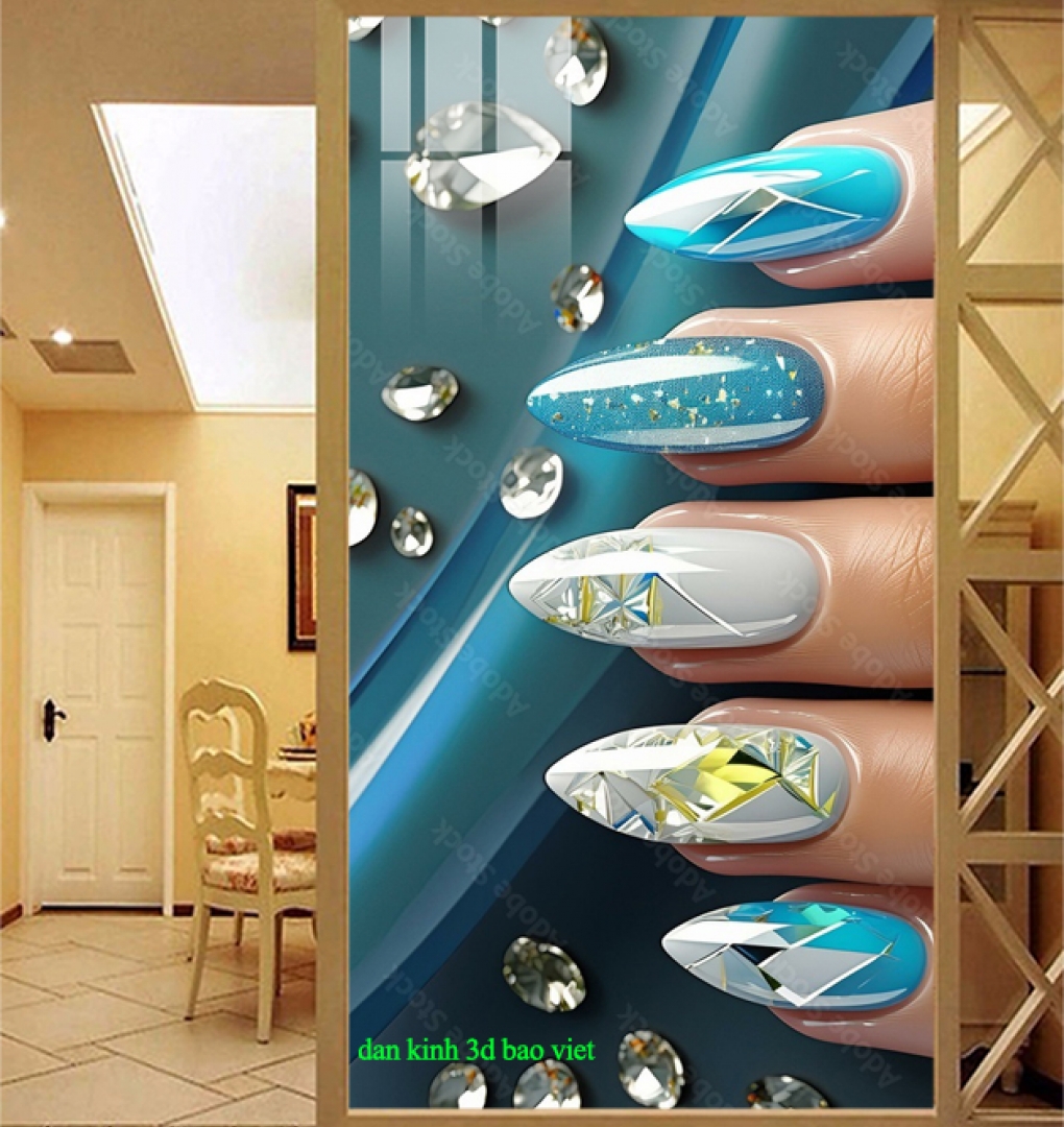 Decal dán kính cao cấp nail spa 2026-001