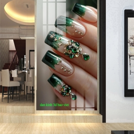Decal dán kính cao cấp nails spa n2005-350