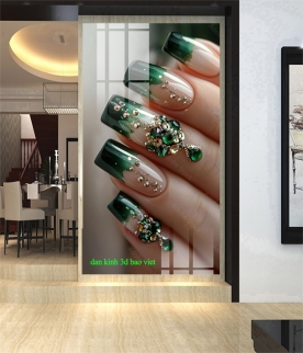 Decal dán kính cao cấp nails spa n2005-350