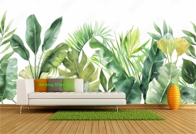 Giấy dán tường lá cây tropical sn2026-002