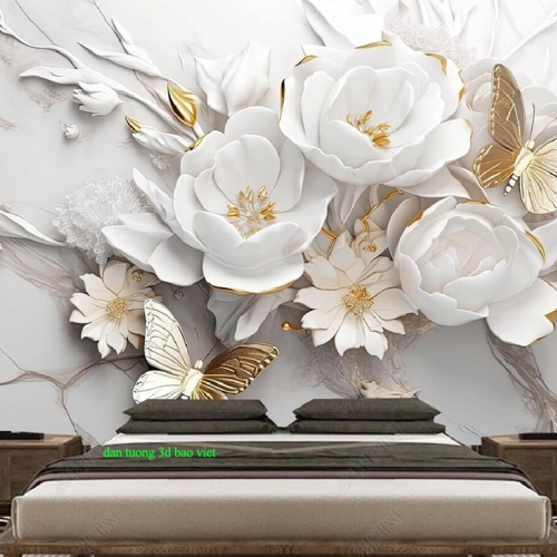 Giấy dán tường phòng ngủ giả ngọc 3d 2006-353