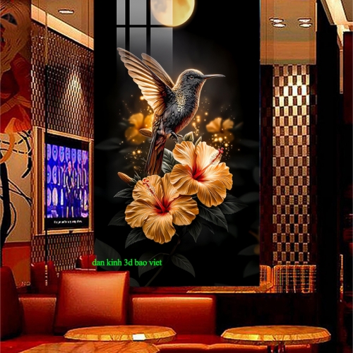 Tranh dán kính 3d 2 mặt k619