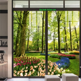 Tranh dán kính 3d 2 mặt phong cảnh k620