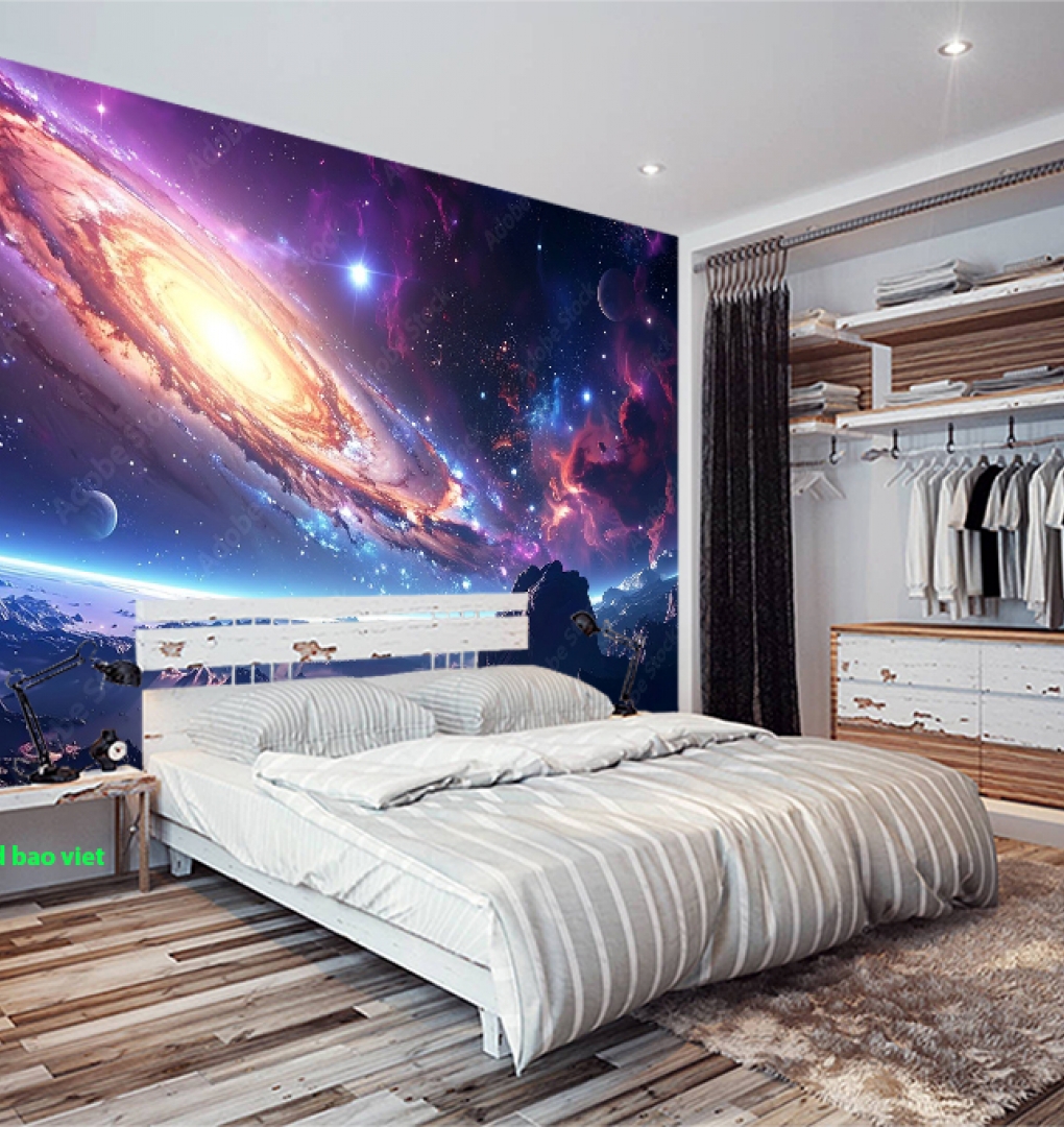 Tranh dán tường 3d galaxy mn2005-346