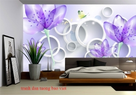 Purple bedroom wallpaper fl214