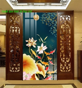 Double-sided glass painting k432