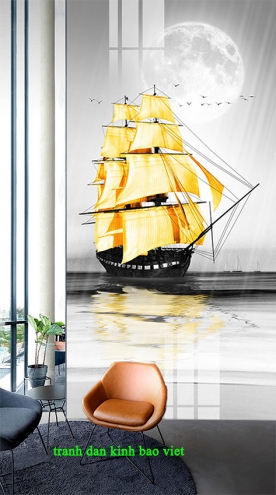 Double-sided glass painting with smooth sailing k430