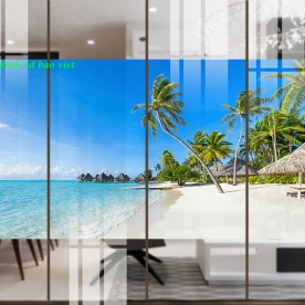 Tra Painting 3d glass 2 sides sea view s295