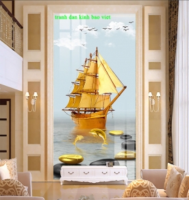 3d glass stickers 2 sides smooth sailing k427