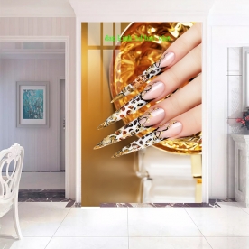 Tranh dán kính 3d 2 mặt cho tiệm nail nails033
