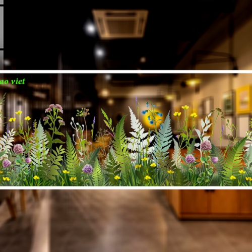 Decal dán kính cao cấp 3d trong suốt se204