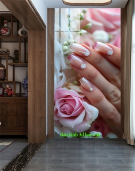 Decal dán kính cao cấp nails spa n2026-46