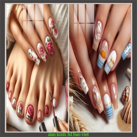 Decal dán kính cao cấp nails spa n2026-56