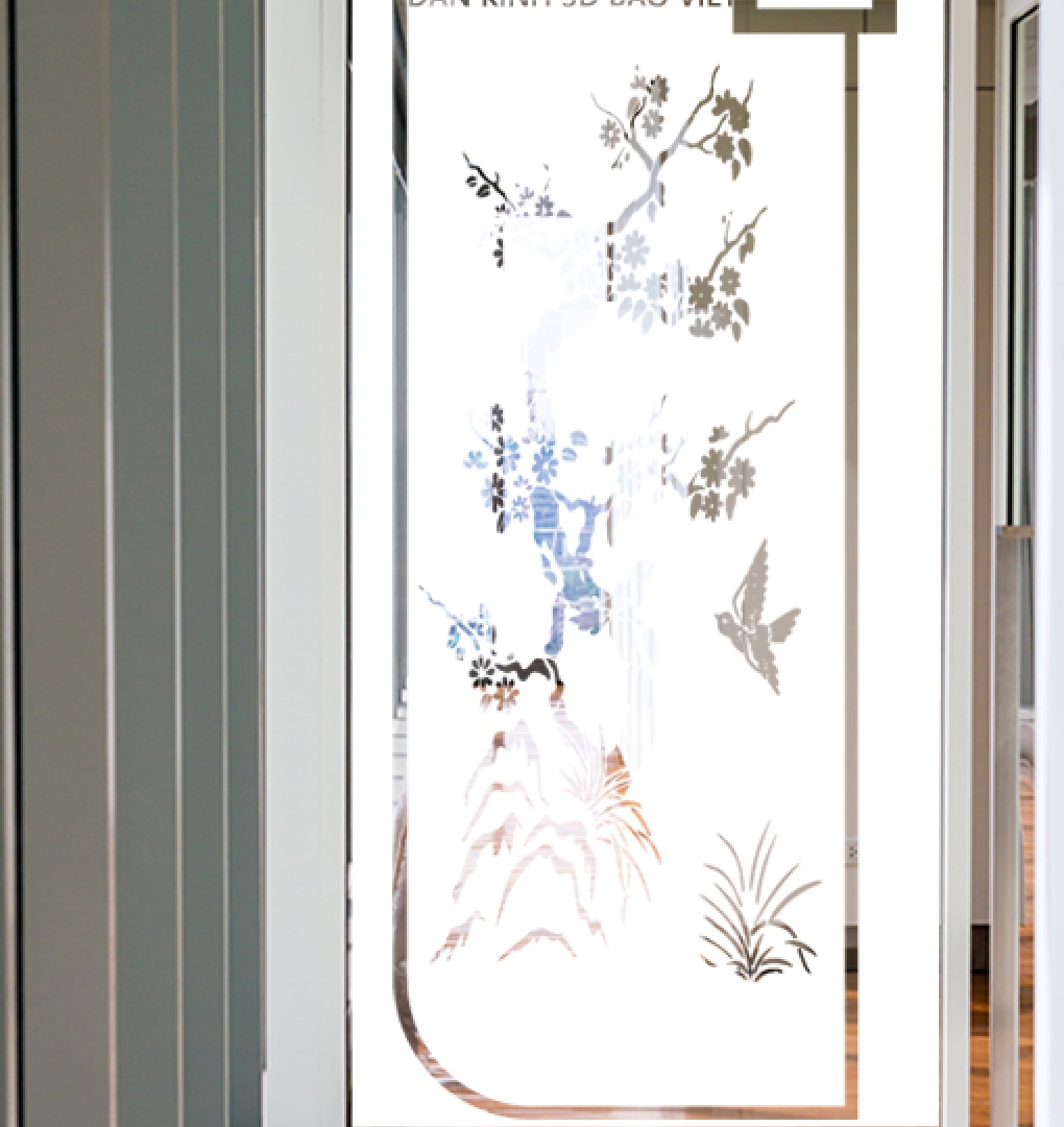 Decal dán kính mờ nghệ thuật si186