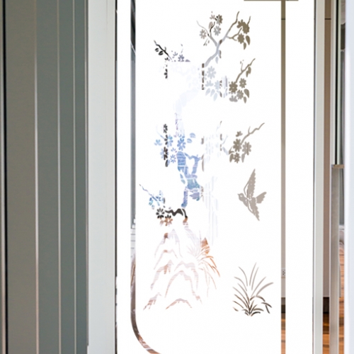 Decal dán kính mờ nghệ thuật si186