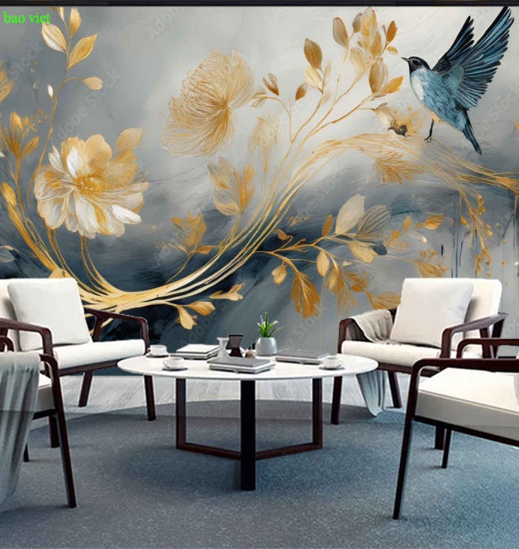 Giấy dán tường phòng khách đẹp n2026-52m