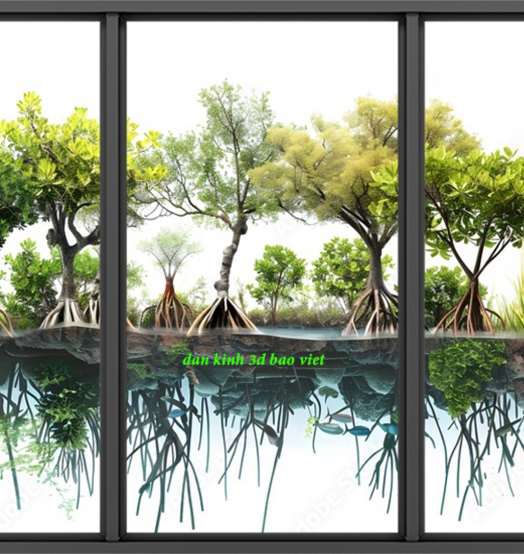 Tranh dán kính 3d 2 mặt n2026-36