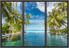 Tranh dán kính 3d 2 mặt phong cảnh n2026-43