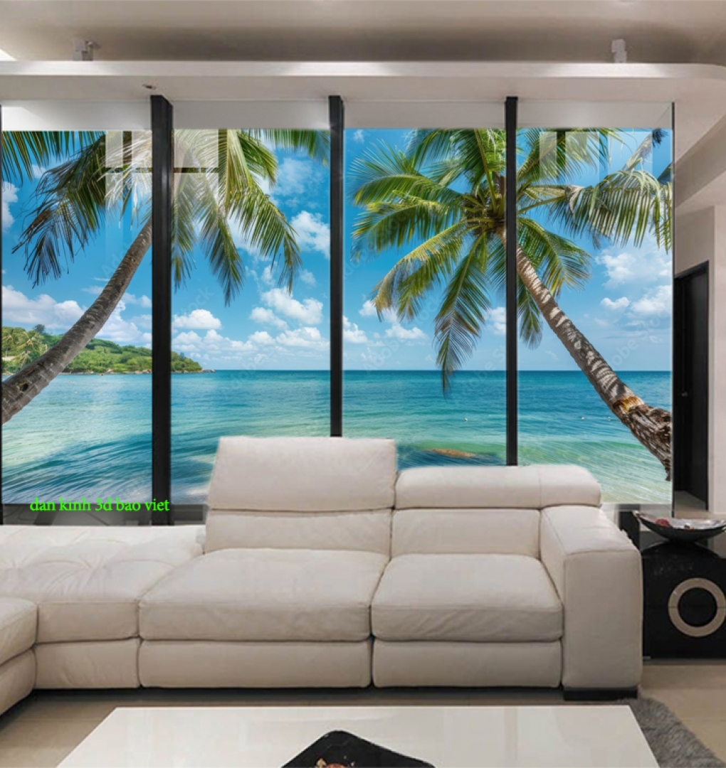 Tranh dán kính 3d 2 mặt phong cảnh n2026-54