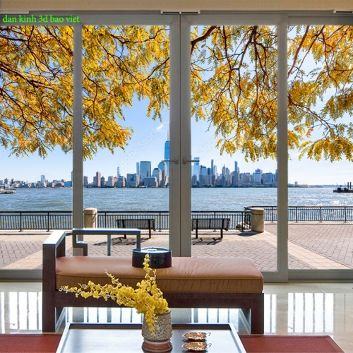 Tranh dán kính 3d 2 mặt phong cảnh sn2026-57