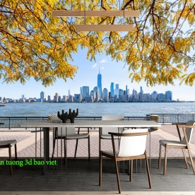 Tranh dán tường cảnh thành phố m2026-57