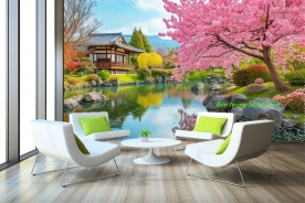 Tranh dán tường cho quán cafe sn2026-39