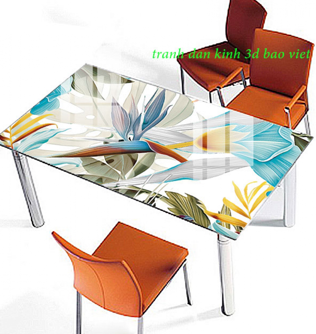 3d glass decal for k440 . glass table top