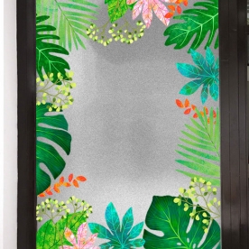 High quality frosted glass decal with light se080