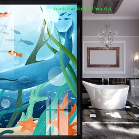 2 sided 3d glass stickers for bathroom k446