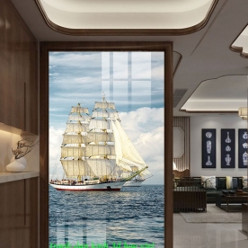 3d glass stickers with smooth sailing k438