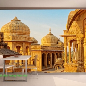 3d city scene mural fm563